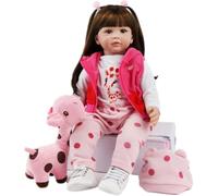 ZIYIUI Realista Muñecas Bebes Reborn de Silicona 24 Pulgadas 60cm Hecho Mano niña Simulación Reales Recién Nacido Cumpleaños Regalo Vacaciones