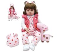 ZIYIUI Realistas Bebe Reborn Silicona 18 Pulgadas 47 cm Muñecas Reborn Silicona Blanda Vinilo Bebe Reborn Niña Reales Recién Nacido Juguetes para niños Mayores de 3 años