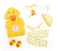ZIYIUI Reborn Ropa Set Gran Pato Amarillo Ropa Bebe Reborn 55 Cm,Adecuado para NiñOs Y NiñAs Mayores De 3 AñOs,MuñEcas Reborn Adecuado para 50cm-55cm