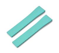ZIYIWANG Compatible con anchos de asas que van desde 16 mm hasta 22 La correa liberación rápida caucho fluorado está disponible en varios tamaños y viene un cierre mariposa(Cyan No Buckle,16mmx14mm)