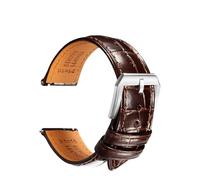 ZIYIWANG Correa de cuero compatible con varios anchos asa reloj 20 mm, 21 y 22 liberación rápida compatible relojes mecánicos automáticos for hombre(PB DarkBrownB S,21mm)