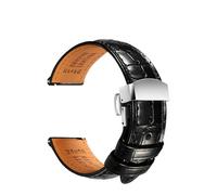 ZIYIWANG Correa de cuero compatible con varios anchos asa reloj 20 mm, 21 y 22 liberación rápida compatible relojes mecánicos automáticos for hombre(HD BlackB S,21mm)