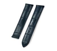 ZIYIWANG Correa de reloj cuero liberación rápida varios tamaños, correa acero inoxidable con cierre plegable 19 a 22 mm, estilo empresarial, pulsera patrón bambú(Blue-No Buckle,22mm)