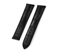 ZIYIWANG Correa de reloj cuero liberación rápida varios tamaños, correa acero inoxidable con cierre plegable 19 a 22 mm, estilo empresarial, pulsera patrón bambú(Black-No Buckle,22mm)