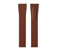 ZIYIWANG La correa con cierre de mariposa caucho fluorado es compatible correas liberación rápida varios tamaños anchos asas que van desde 16 mm hasta 22(Brown No Buckle,18mmx16mm)