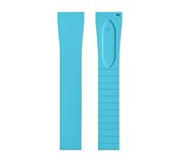 ZIYIWANG La correa con cierre de mariposa caucho fluorado es compatible correas liberación rápida varios tamaños anchos asas que van desde 16 mm hasta 22(Sky Blue No Buckle,21mmx18mm)