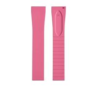 ZIYIWANG La correa con cierre de mariposa caucho fluorado es compatible correas liberación rápida varios tamaños anchos asas que van desde 16 mm hasta 22(Pink No Buckle,20mmx16mm)