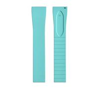 ZIYIWANG La correa con cierre de mariposa caucho fluorado es compatible correas liberación rápida varios tamaños anchos asas que van desde 16 mm hasta 22(Cyan No Buckle,22mmx18mm)