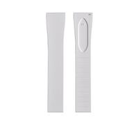 ZIYIWANG La correa con cierre de mariposa caucho fluorado es compatible correas liberación rápida varios tamaños anchos asas que van desde 16 mm hasta 22(White No Buckle,18mmx16mm)