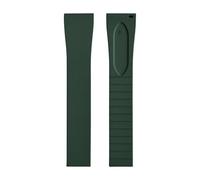 ZIYIWANG La correa con cierre de mariposa caucho fluorado es compatible correas liberación rápida varios tamaños anchos asas que van desde 16 mm hasta 22(Green No Buckle,19mmx16mm)