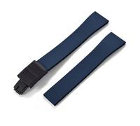 ZIYIWANG La correa de caucho con cierre mariposa es compatible anchos asa que van desde 16 mm hasta 22 Las asas liberación rápida son compatibles correas buceo deportivo(Blue Black Buckle,21mmx18mm)
