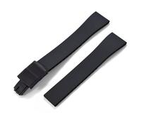 ZIYIWANG La correa de caucho con cierre mariposa es compatible anchos asa que van desde 16 mm hasta 22 Las asas liberación rápida son compatibles correas buceo deportivo(Black Black Buckle,20mmx16mm)