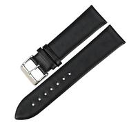 ZIYIWANG La correa de cuero es compatible con el exquisito cierre los relojes multimarca y un accesorio universal tanto for hombres como for mujeres(Black,18mm)