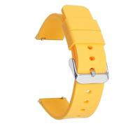 ZIYIWANG Las correas de caucho de silicona son compatibles con correas de liberación rápida con anchos de orejeta de 12 mm, 14 mm, 16 mm, 18 mm, 19 mm, 20 mm, 21 mm, 22 mm y 24 mm.(Yellow,19mm)