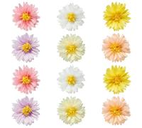 Ziyonix 12 Piezas Flores de PaPEl POMpones de Papel de Seda Multicolor Flore Papel Pompones Decorativos de Color PomPOn de Flores de PApel Deko para Cumpleaños Graduaciones Baby Showers Bodas