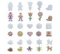 Ziyonix 15 Piezas 5 mm Juego de Cuentas para Planchar kit Manualidades Pixel Art kit Moldes Cuentas para Planchar Creative Regalos Creativos para Fiestas de Cumpleaños Y Todas Las Celebraciones