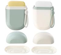 Ziyonix 2 jaboneras de viaje, porta jabón impermeable con tapa portátil porta champú sólido para baño, gimnasio, camping, escuela