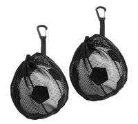 Ziyonix 2 Piezas Bolsas de Malla para Pelotas, Bolsa de Red de Baloncesto, Saco de Almacenamiento de Pelotas con Cordón y Mosquetón, Bolsa de Red para Fútbol Baloncesto Tenis Rugby Voleibol
