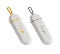 Ziyonix 2 Piezas Pastillero Viaje, Pastillero de Viaje Portátil, Mini Caixa de Comprimidos, Organizador Pastillas Pequeños com 3 Compartimentos, Pill Box Diario para Vitaminas