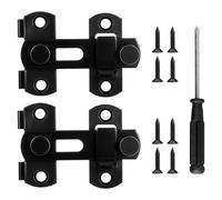 Ziyonix 2 Piezas Pestillo Puerta Interior Pestillo Puerta Corredera Cerrojo Pestillo Deslizante con Destornillador Cerradura de Puerta de Acero Inoxidable para Puerta, Ventana, Armario, Exterior