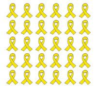 Ziyonix 30 Piezas Pin de Cinta Amarilla, Campaña de Pins de Lazo Amarillo contra el Cáncer Pines de Concientización sobre la Salud Mental Pin de Caridad Donación Evento Regalo (Amarillo)