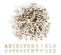 Ziyonix 416 pcs Letras de Madera, Abecedario de Madera para Fiestas de Bricolaje y Aprendizaje de Niños, Letras en Madera sin Acabado, letras Mayúsculas para Bodas Decoraciones de Cumpleaños