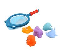 Ziyonix 7 Piezas Juguetes de Bañera para Bebés, Juguetes Piscina con Red de Pesca para Niños, Juguete Acuáticos de Animales Marinos para Niños Niñas, Juegos Educativos de Ducha para Bebés