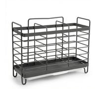 Ziyonix Escurre Cubiertos de Cocina 3 Compartimentos con Bandeja Recogegotas Escurridor de Cubiertos Portarcubiertos Soporte para Utensilios Rejilla para Secar Cubiertos para Palillos Cuchara