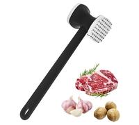 Ziyonix Martillo Carne, Martillo Ablandador de Carne, Mazo para Carne martillo Picador de Doble Cara Antiadherente, Ablandador con Mango Antideslizante para Filetes, Pollo, Cerdo, Ternera, Negro