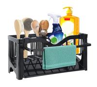 Ziyonix Organizador de Fregadero Cocina, Porta Esponja Cocina Fregadero con Autodrenante Organizador de Fregadero para Trapos de Platos Soporte para Esponja con Bandeja Autodrenante para Cocina y Baño