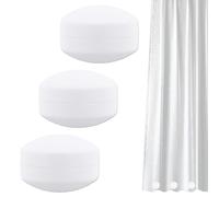 Ziyonix Pesos de Cortina Magnéticos 3 Pares Redonda Pesos para Cortinas, Imanes de Cortina de Ducha con Revestimiento de Silicona, Accesorios para Cortinas de Ducha para Manteles Cortinas de Ducha