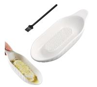 Ziyonix Rallador de Cerámica, 20,5 x 9cm Rallador Tomate, Plato Rallador para Jengibre, Ajo, Especias, Zanahorias, Manzana, Comida para Bebés, Especias