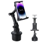 Ziyonix Soporte Tablet Coche Portavasos, 360° Giratorio Soporte Tableta y Móvil Coche Taza Copa con Brazo Largo Ajustable Porta iPad Camión Taza para 4-13" iPad Pro Air Mini Móvils Tabletas