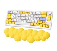 ZIYOU LANG Reposamuñecas para teclado de nube amarilla, reposamuñecas de espuma viscoelástica para teclado, juego de cojines ergonómicos antideslizantes, soporte para oficina, juegos