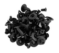 ziyuan 30pcs de de Remaches de plastico Negro de Parachoques de la Defensa para 6 mm de diametro de Agujero