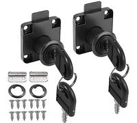ZiYuya 2pcs Cerradura de leva con llave diferente, cerradura de seguridad para gabinete, cerradura de buzón, cerradura de cajón, cerradura de buzón, cerradura de buzón, cerradura de puerta