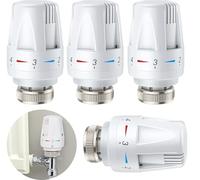 ZiYuya 4 válvulas de control de temperatura, cabezal de válvula termostática, TRV M30 x 1.5, cabezal de radiador termostático, válvulas de radiador estándar automáticas, cabezal fijo de repuesto