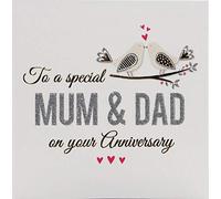 ZIZI Cards - Tarjeta de aniversario para mamá y papá, 138 mm cuadrados, 138 mm