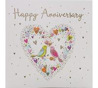 ZIZI Ltd Tarjeta de aniversario de aniversario, 138 mm cuadrados, tarjetas ZIZI, color beige