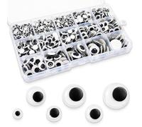 zizitips Ojos móviles autoadhesivos 1280 Piezas Kit Ojos móviles 6-20 mm Manualidades niños Bricolaje Creativo Scrapbooking Escuela decoración Figuras Creativas Accesorios DIY con Caja organizadora