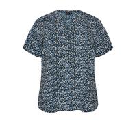 Zizzi Blusa 'Caanni' navy / azul oscuro / pueblo / blanco XXXL-4XL EUR