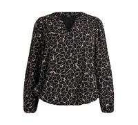Zizzi Blusa 'Cabine' crema / negro XXXL-4XL EUR