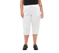 Zizzi Mujer Tallas Grandes Pantalones 3/4 Algodón Bolsos Talla