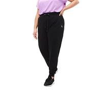 Zizzi Pantalones de chándal para mujer, tallas grandes, con bolsillos | Pantalones deportivos con cordón, bolsillos laterales y puños acanalados, mezcla de algodón suave, ajuste holgado para