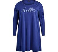 Zizzi Pijama 'Mally' azul / blanco XL-XXL EUR