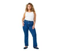 Zizzi Vaqueros para mujer tallas grandes - Ellen High Waist Bootcut Jeans con elástico - Pierna acampanada - Pantalones vaqueros de algodón de 5 bolsillos - Pantalones vaqueros talla grande 42-56