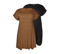 Zizzi Vestido 'Mbrynn' marrón / negro 46-48 EUR