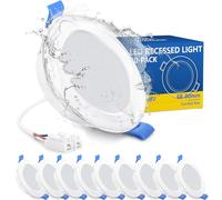ZIZZLER Downlight Led Techo Empotrable, 4000K Blanco Neutro Redondo 5W IP44, Corte 68-80mm, Foco Empotrable Led Interior Techo, Luces Ojos De Buey LED, Para Baño, Cocina, 220V-240V, Pack 10