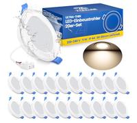 ZIZZLER Downlight Led Techo Empotrable, 4000K Blanco Neutro Redondo 5W IP44, Corte 68-80mm, Foco Empotrable Led Interior Techo, Luces Ojos De Buey LED, Para Baño, Cocina, 220V-240V, Pack 20