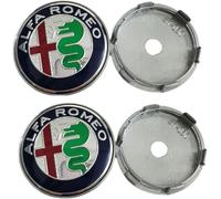 zjbzq 4 Piezas Coche Tapas Centrales para Alfa Romeo Mito 147 156 159 166 Giulietta 50mm, Tapacubos Llantas Tapabujes Rueda Centro Impermeable Embellecedor Insignia Accesorios